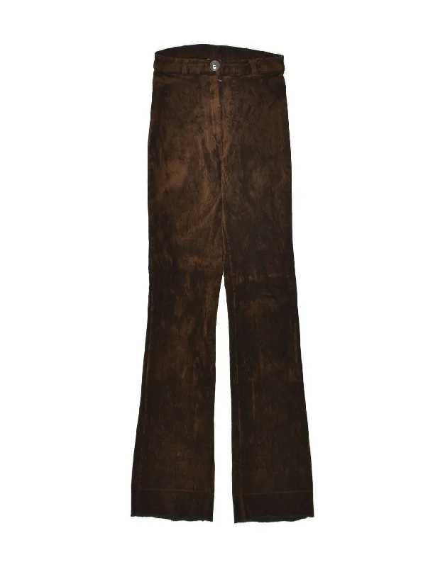 VINTAGE Womens Bootcut Corduroy Trousers EU 36 Small W26 L30 Brown