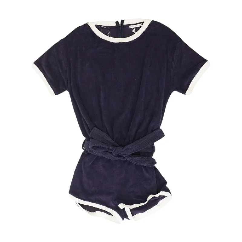 Purple Solid Romper