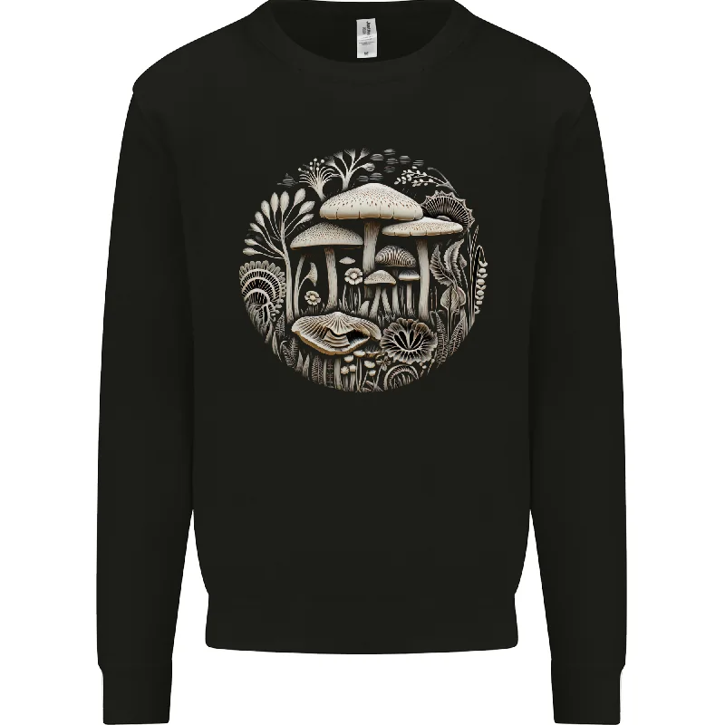 Mushroom Circle Foraging Fungi Forage Mens Sweatshirt Jumper