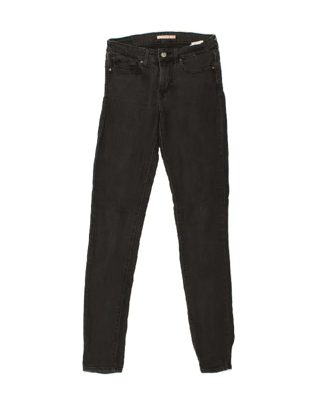 LEVI'S Womens 711 Skinny Jeans W27 L33 Grey Cotton