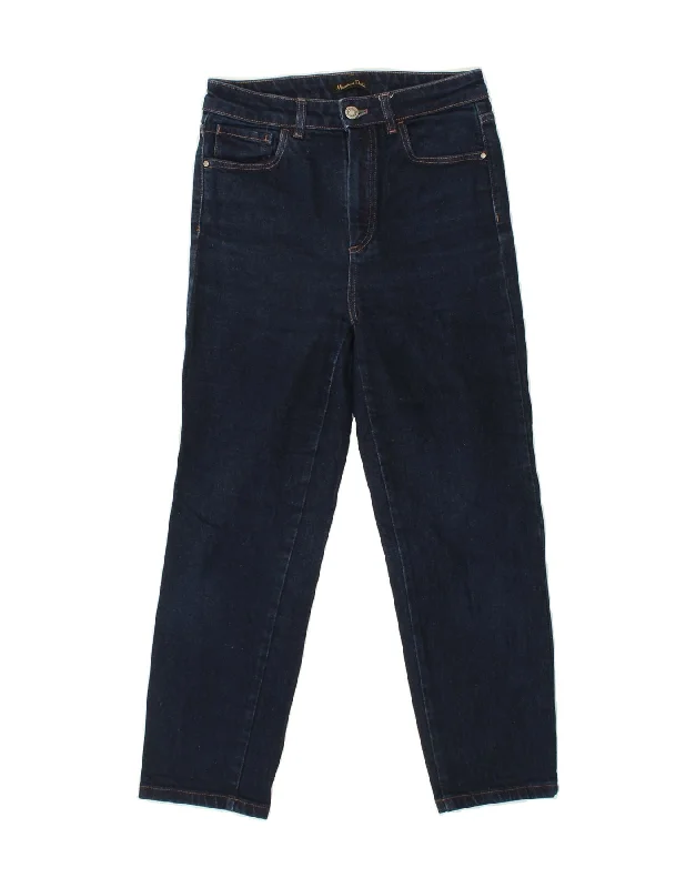MASSIMO DUTTI Womens High Waist Slim Jeans EU 38 Small W28 L25 Navy Blue