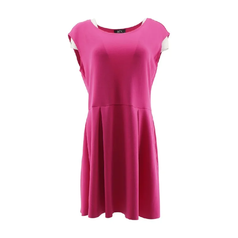 Pink Solid Midi Dress