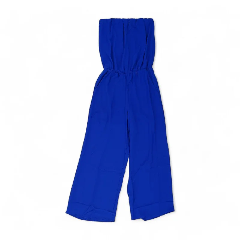 Blue Solid Jumpsuit