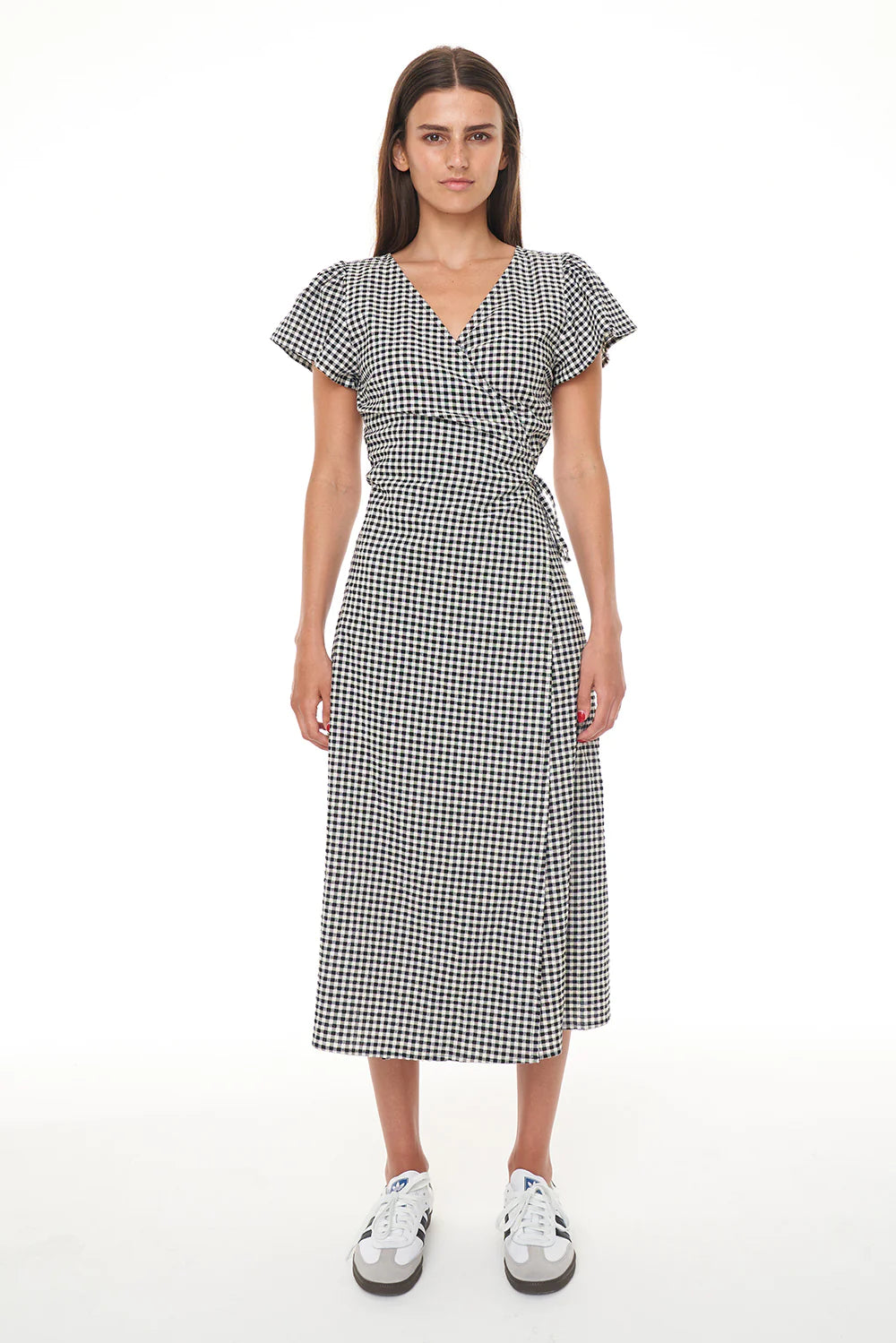 Mila Solstice  Wrap Dress Blk/Creme