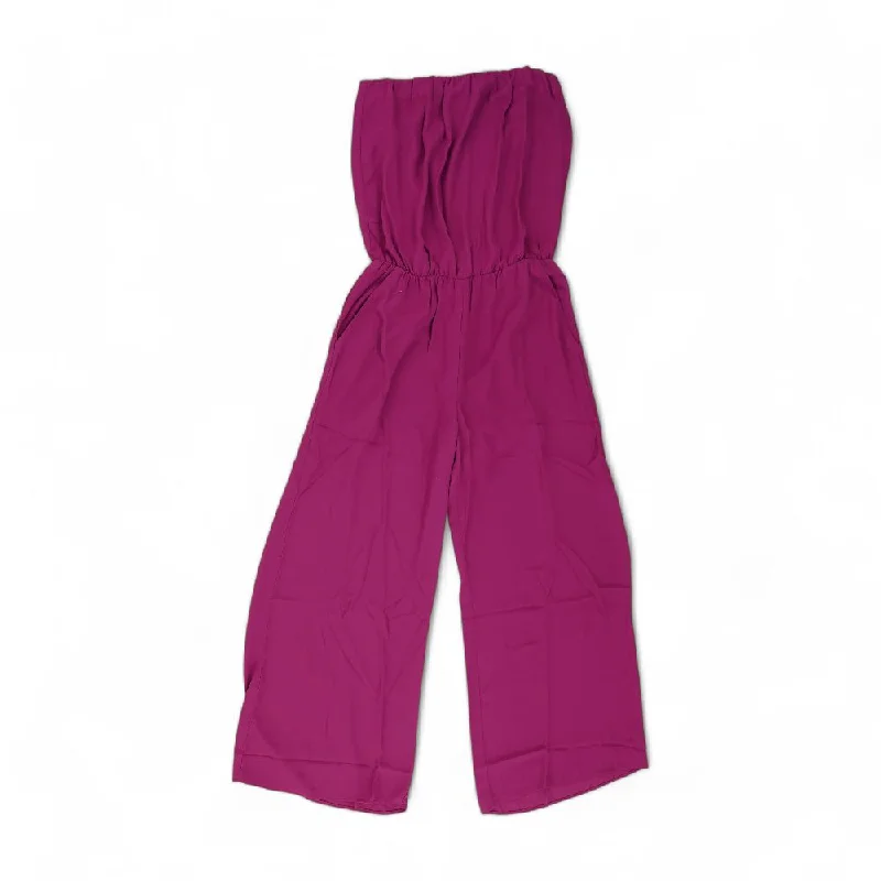 Magenta Solid Jumpsuit