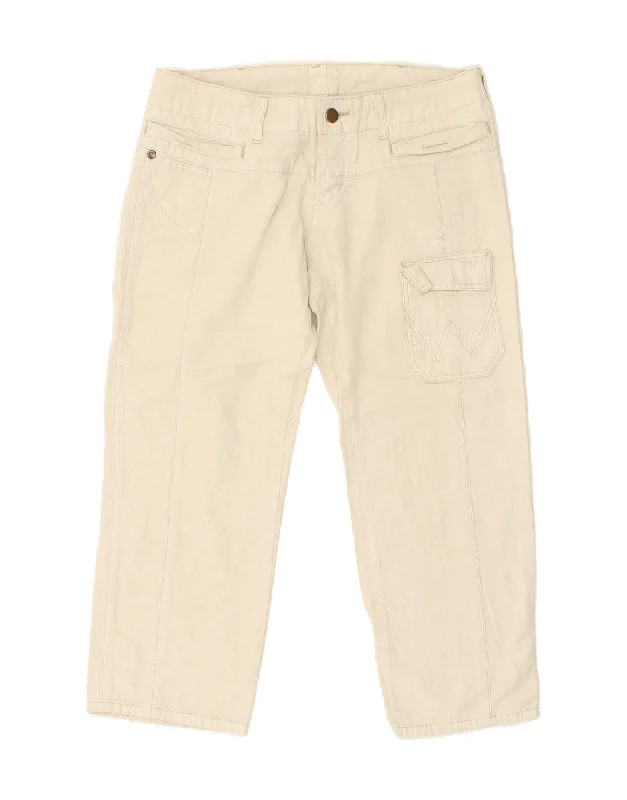 WRANGLER Womens Capri Cargo Trousers W28 L22 Beige Cotton
