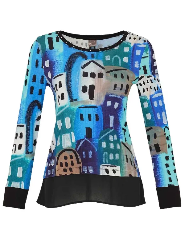 Women's City Stories Tunic In Blue/multi