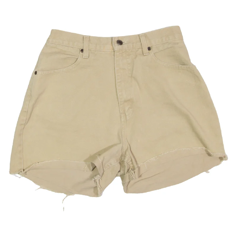 NORTH CREST Raw Hem Chino Shorts Beige Regular Womens S W28