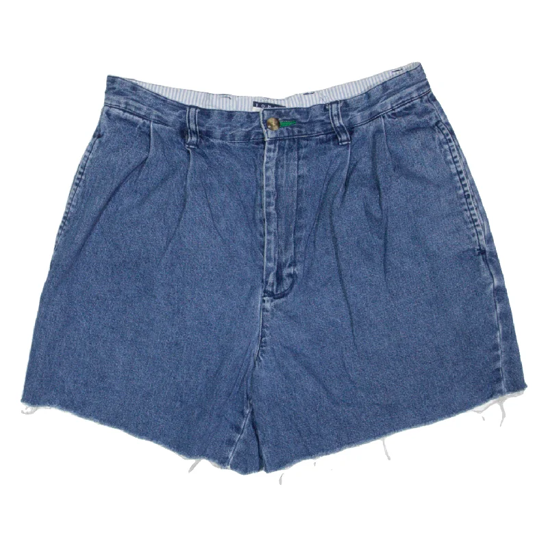 TOMMY HILFIGER Raw Hem Denim Shorts Blue Regular Womens S W28