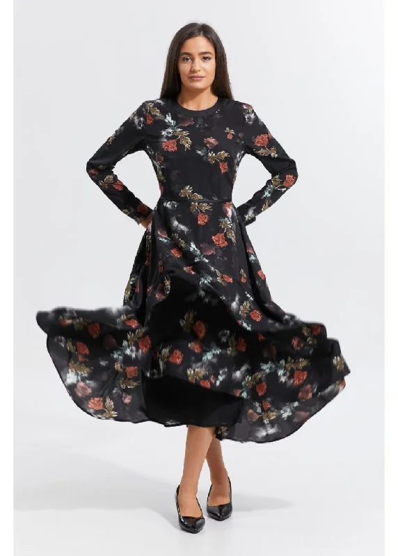 Autumn Rose Midi Dress