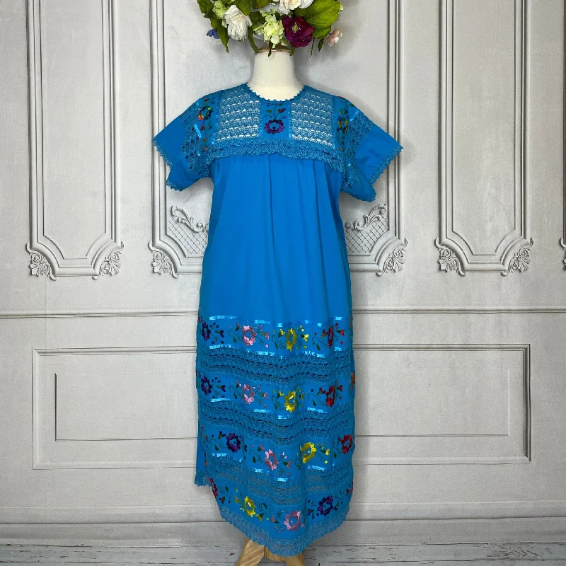 Yucatan Midi Lace Mexican Dress - Margarita