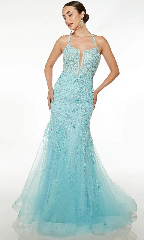 Alyce Paris 61640 - Plunging Neckline Corset Bodice Prom Gown