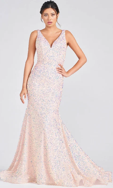 Colette for Mon Cheri CL12246 - Fit And Flare Sequined Prom Gown