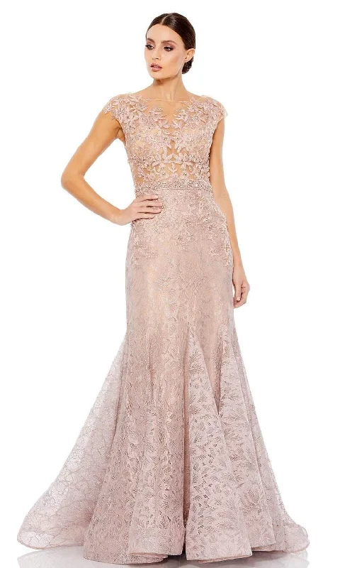 Mac Duggal Evening - 79368D Floral Lace Illusion Trumpet Gown