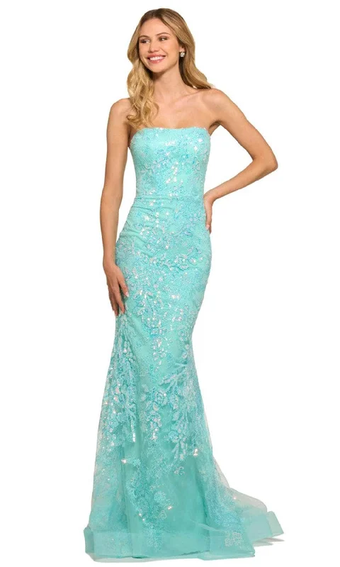 Sherri Hill 55501 - Sequin Embellished Strapless Prom Gown