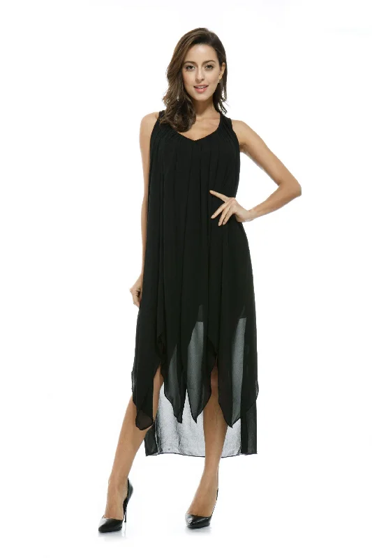 Asymmetrical Chiffon Dress