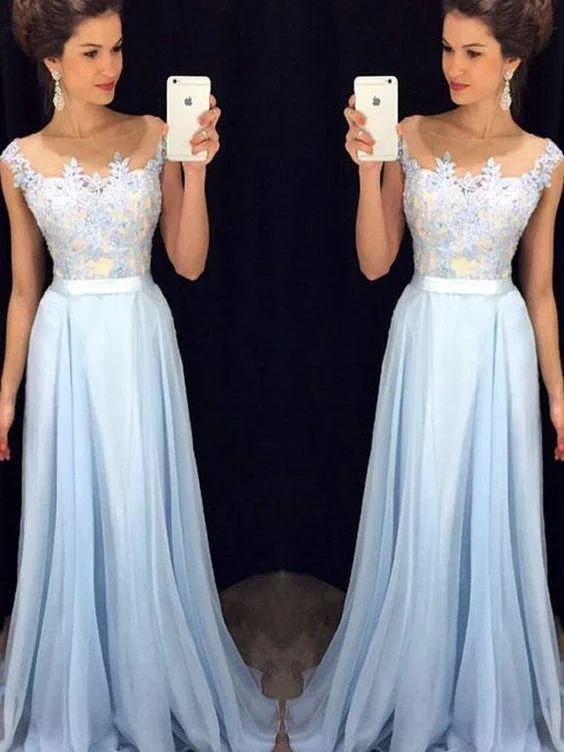 Cheap Prom Dresses A-line Floor-length Appliques Sexy Prom Dress/Evening Dress JKL446