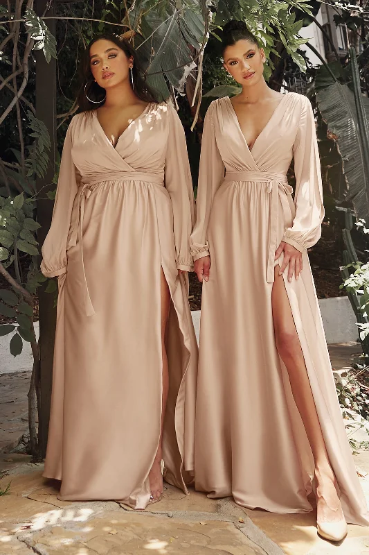 Cinderella Divine 7475C: Enchanting Plus-Size Satin Dress for Unforgettable Occasions