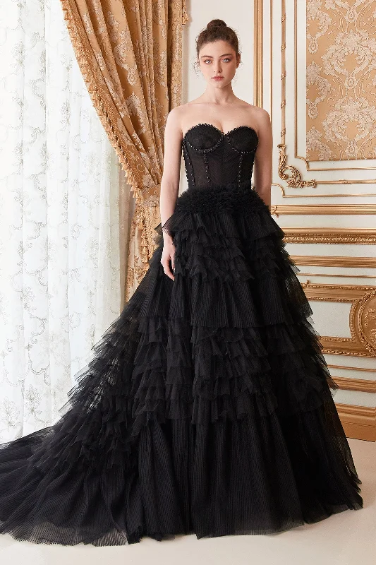 Divine Elegance: Regal Strapless Ballgown for Enchanting Occasions