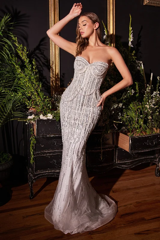 Elysian Bridal's Mermaid Pearl Gown: A Goddess-like Allure for Unforgettable Occasions