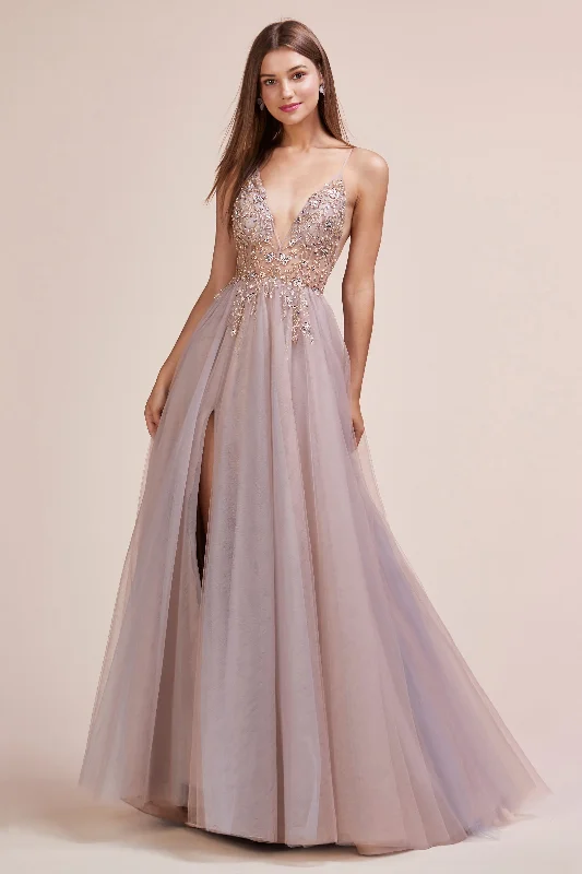 **Embrace Enchantment: Exquisite Illusion Bodice Gown for Unforgettable Occasions**