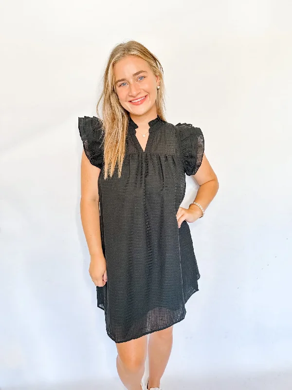 Emma Ruffle sleeve dress