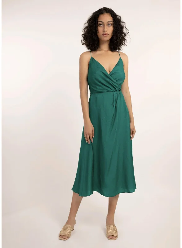 FRNCH - Ajania Woven Emerald Dress