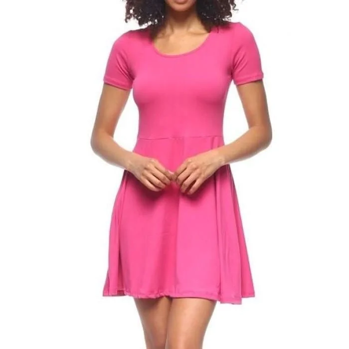 Fuchsia Classic Scoop Neck Sundress