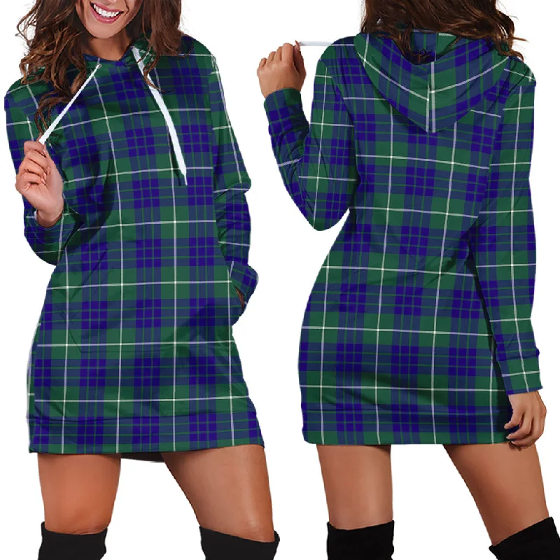 Hamilton Hunting Modern Tartan Hoodie Dress