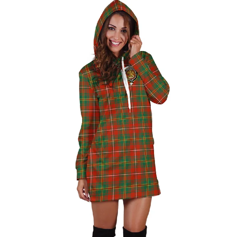 Hay Ancient Tartan Hoodie Dress with Family Crest