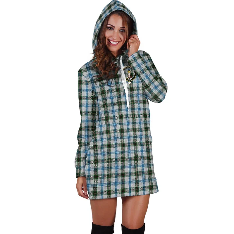 Henderson Dress Tartan Hoodie Dress with Family Crest