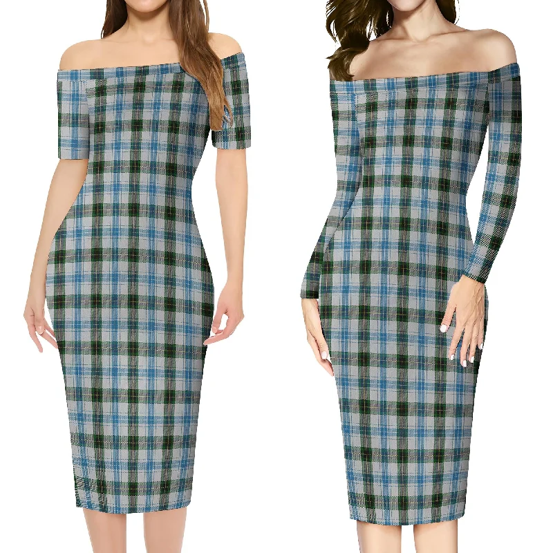 Henderson Dress Tartan Off Shoulder Lady Dress