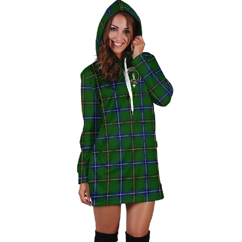 Henderson Tartan Hoodie Dress with Family Crest