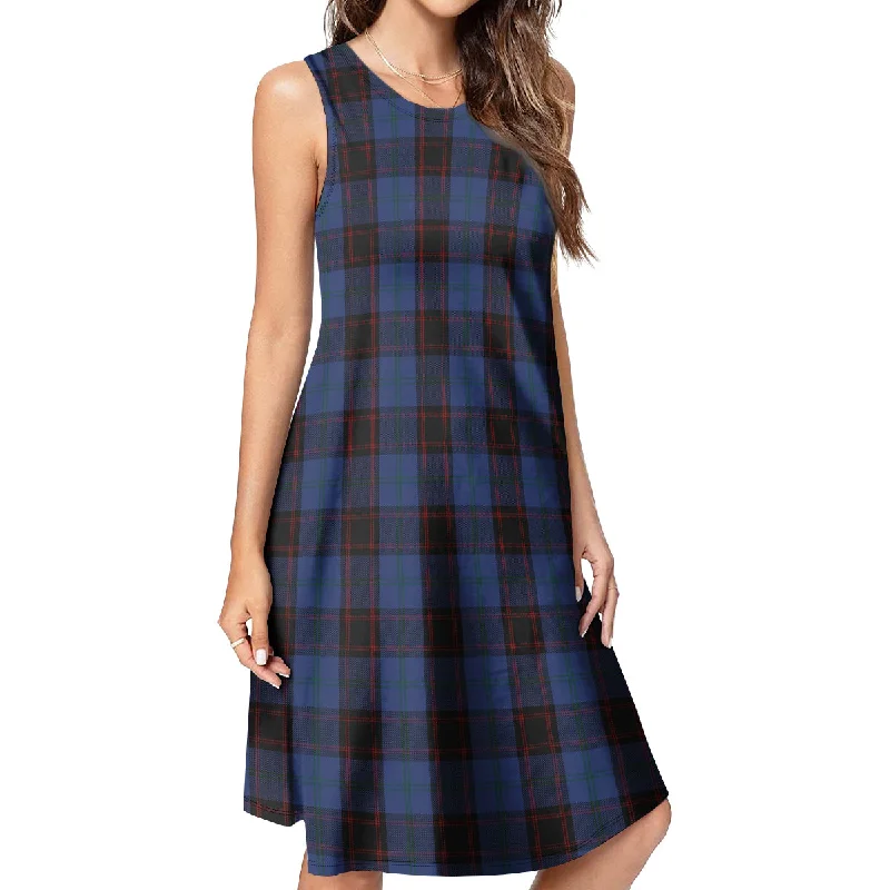 Home (Hume) Tartan Womens Casual Dresses