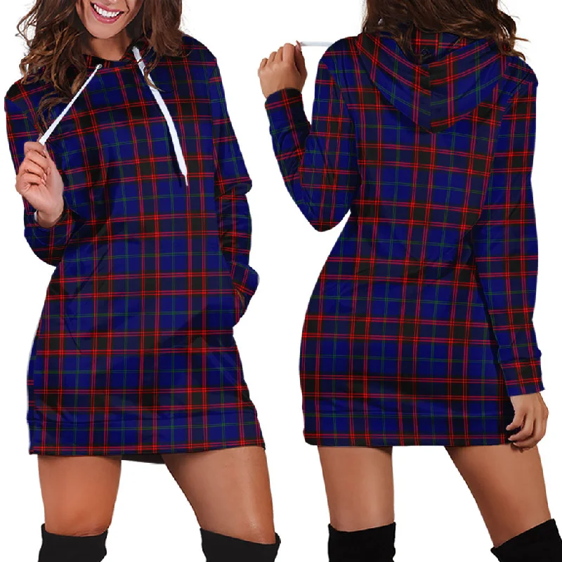 Home Modern Tartan Hoodie Dress