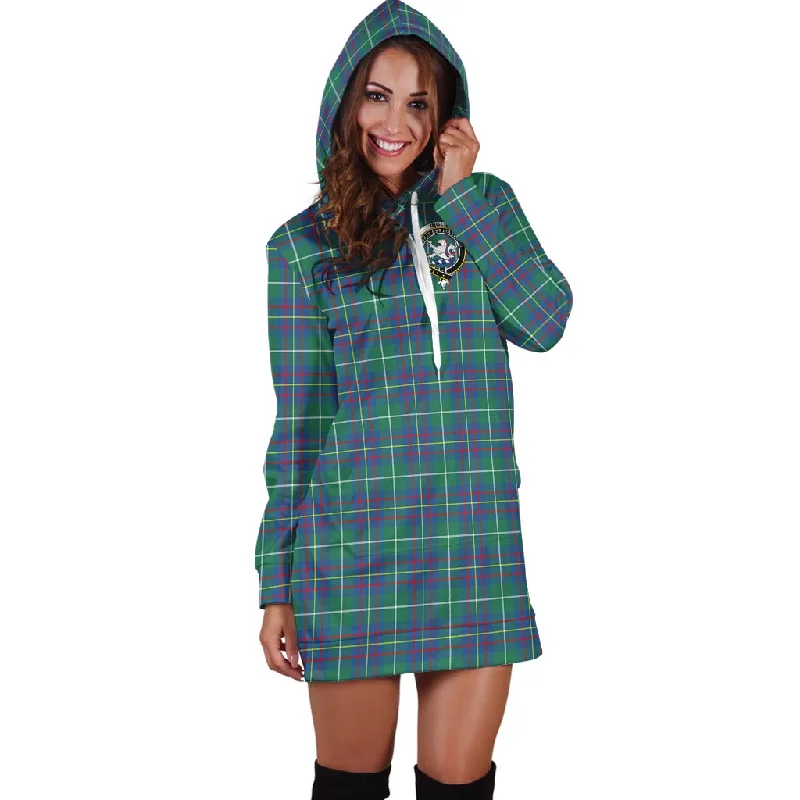 Inglis Ancient Tartan Hoodie Dress with Family Crest