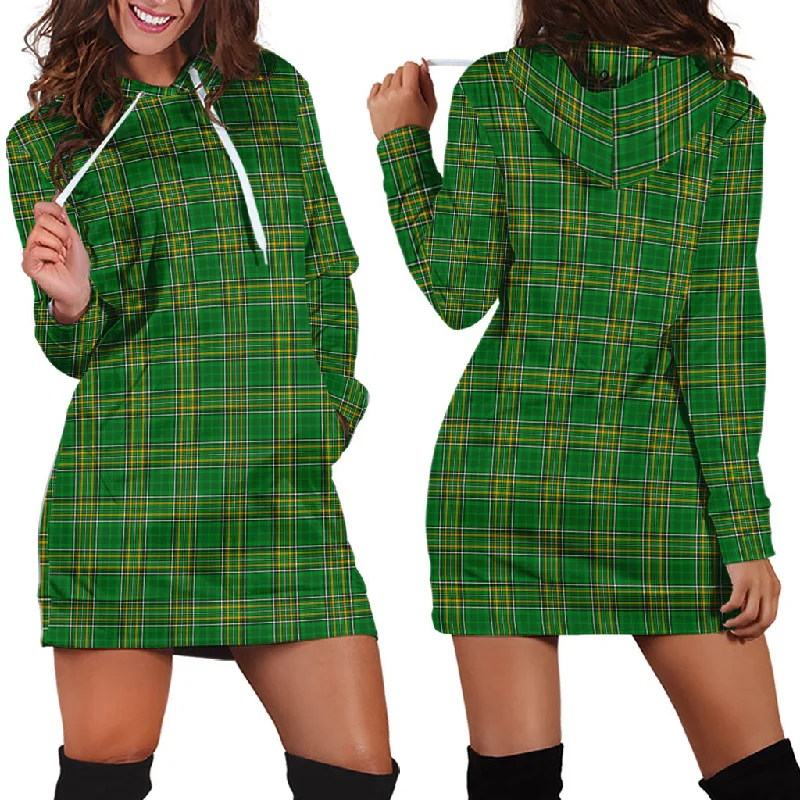 Ireland National Tartan Hoodie Dress