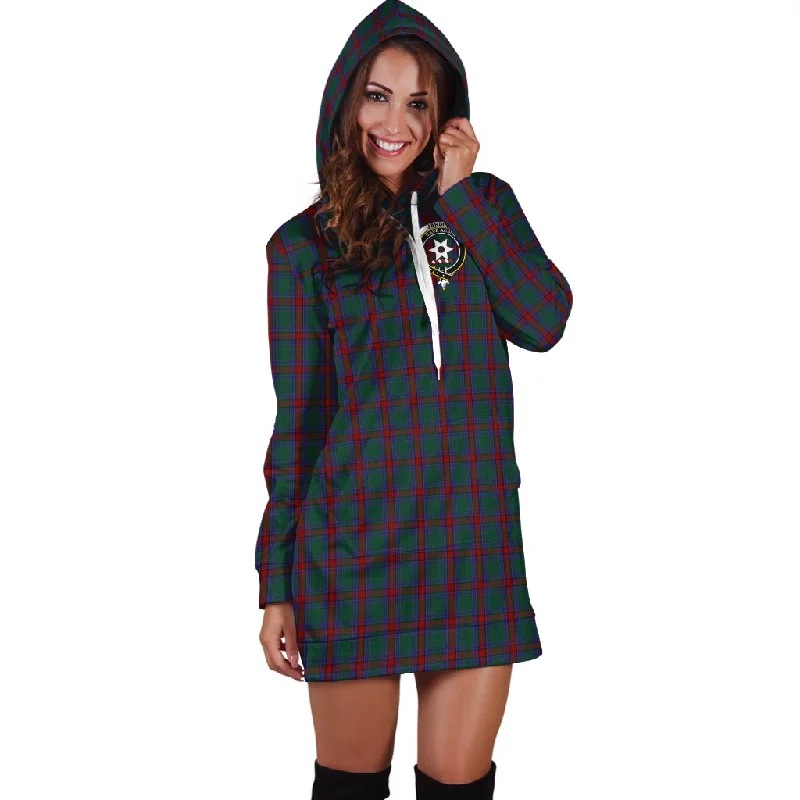 Jardine Dress Tartan Hoodie Dress with Family Crest