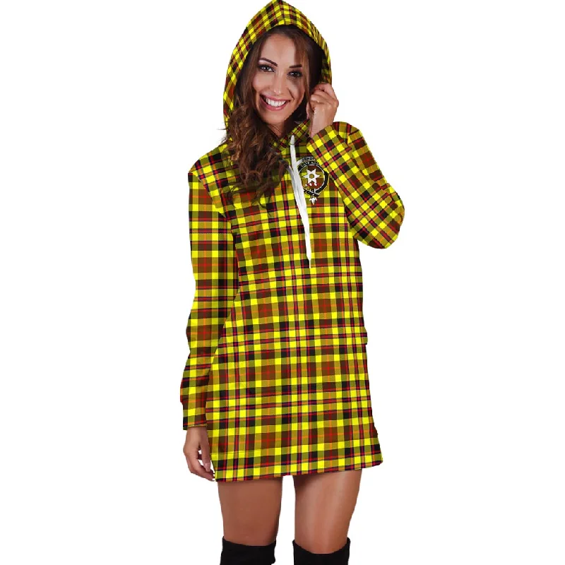 Jardine Modern Tartan Hoodie Dress with Family Crest