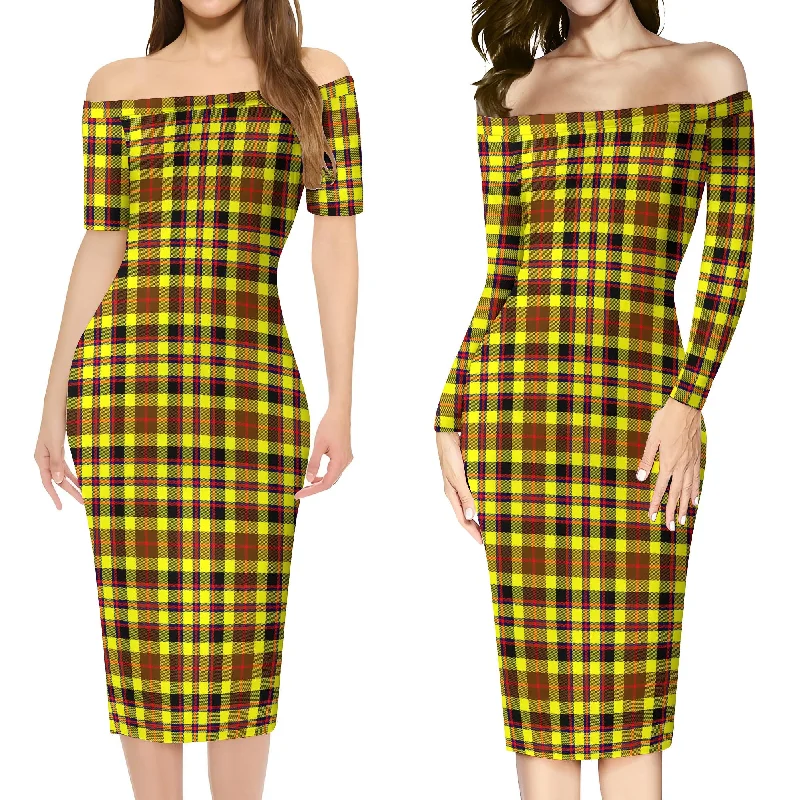 Jardine Modern Tartan Off Shoulder Lady Dress