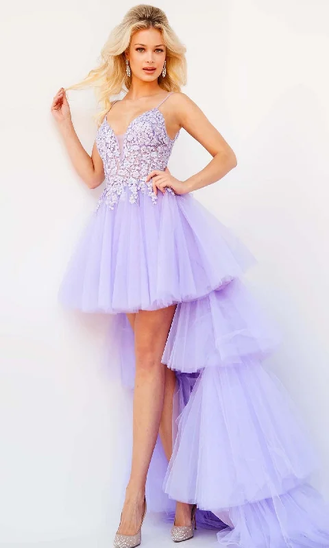 Jovani Ruffled High-Low Prom Dress 07263