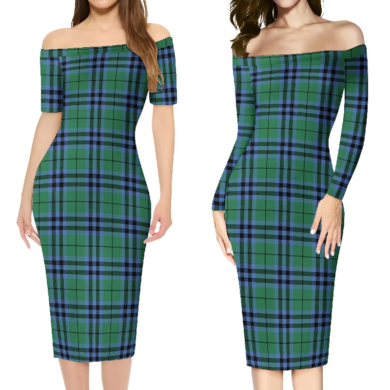 Keith Ancient Tartan Off Shoulder Lady Dress