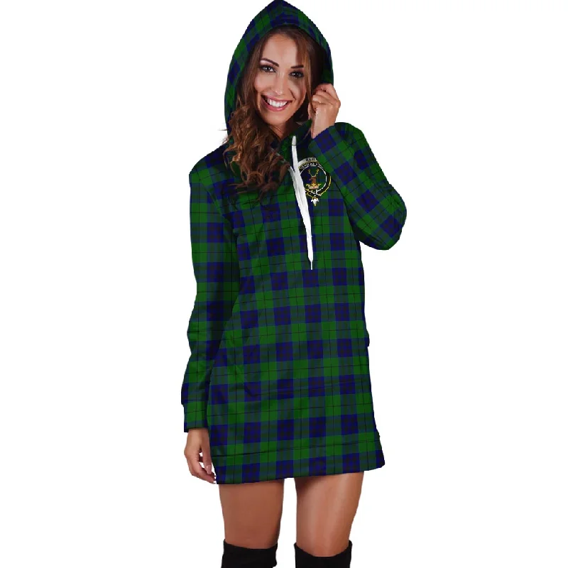 Keith Modern Tartan Hoodie Dress with Family Crest