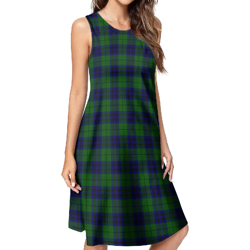 Keith Modern Tartan Womens Casual Dresses