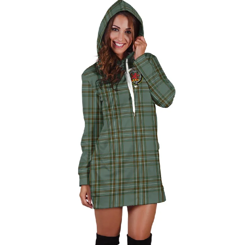 Kelly Tartan Hoodie Dress with Family Crest