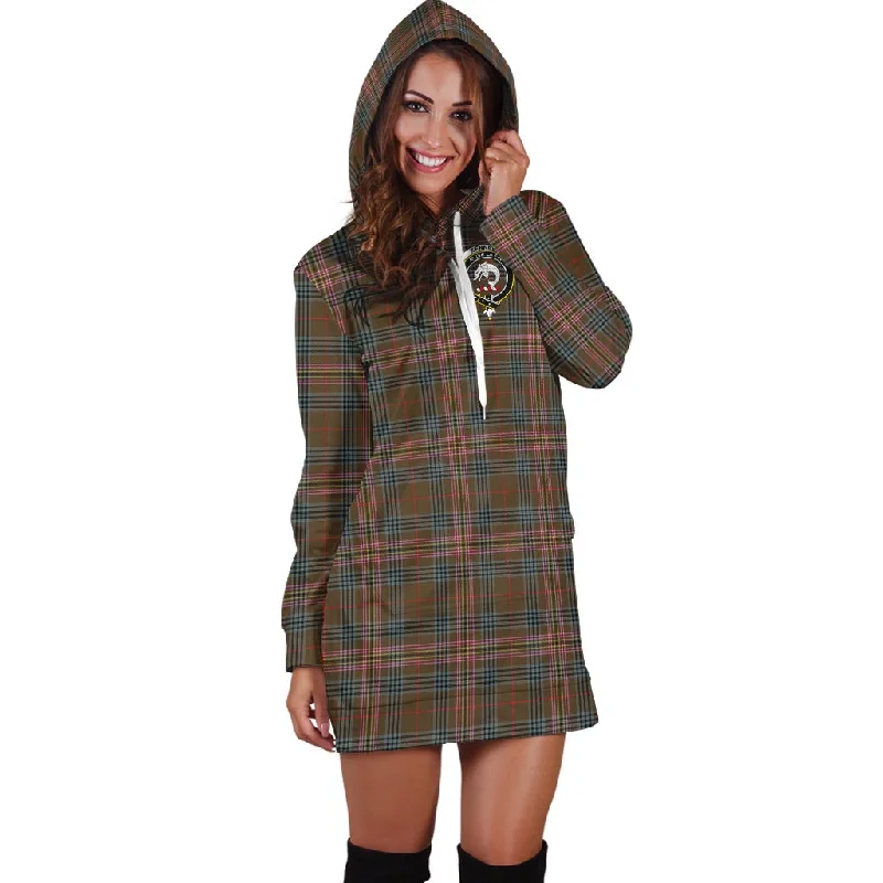 Kennedy Weathered Tartan Hoodie Dress with Family Crest