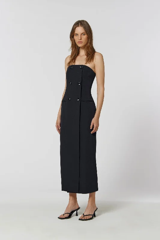 Kianna Tailored Dress - Black