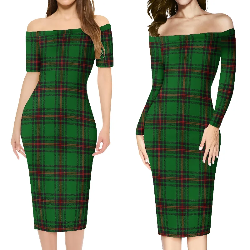 Kinnear Tartan Off Shoulder Lady Dress