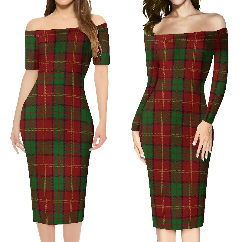 Kirk Tartan Off Shoulder Lady Dress