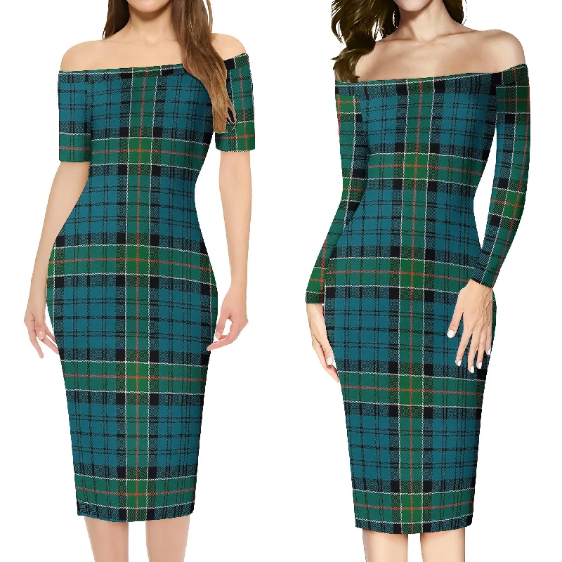 Kirkpatrick Tartan Off Shoulder Lady Dress